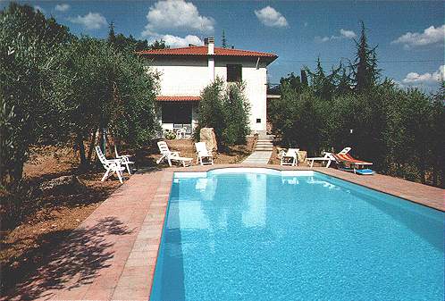 The house and the swimming pool