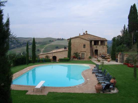 The swimming pool and the house